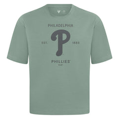 Philadelphia Phillies Levelwear Crossway Oversized Luxe Signature Knit T-Shirt On Sale