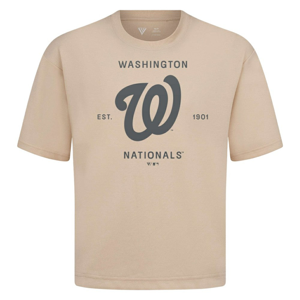 Washington Nationals Levelwear Crossway Oversized Luxe Signature Knit T-Shirt Clearance