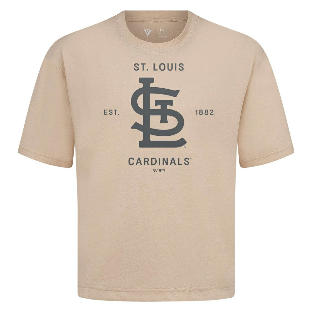 St. Louis Cardinals Levelwear Crossway Oversized Luxe Signature Knit T-Shirt Near Me