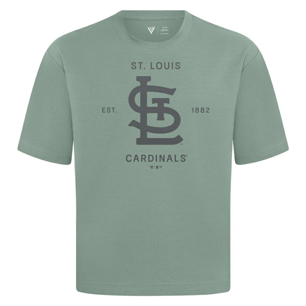 St. Louis Cardinals Levelwear Crossway Oversized Luxe Signature Knit T-Shirt Near Me