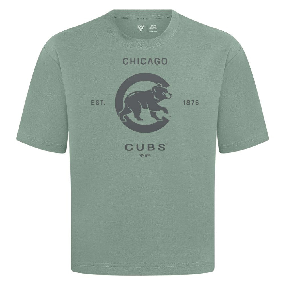 Chicago Cubs Levelwear Crossway Oversized Luxe Signature Knit T-Shirt discount