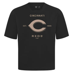 Cincinnati Reds Levelwear Crossway Oversized Luxe Signature Knit T-Shirt Clearance