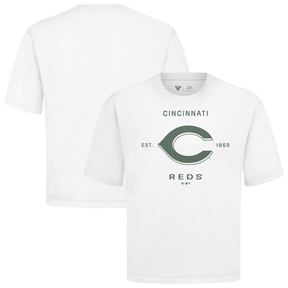 Cincinnati Reds Levelwear Crossway Oversized Luxe Signature Knit T-Shirt Near Me