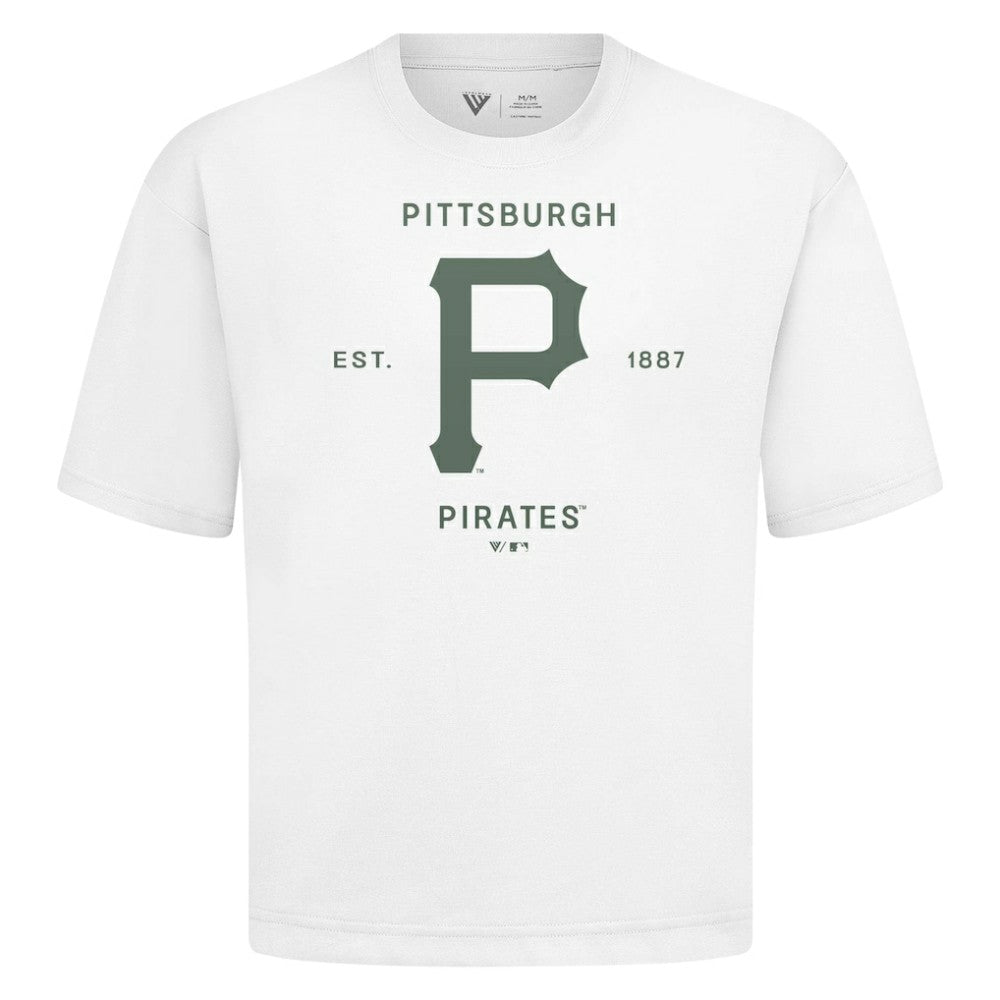 Pittsburgh Pirates Levelwear Crossway Oversized Luxe Signature Knit T-Shirt On Sale