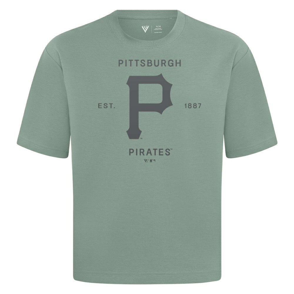 Pittsburgh Pirates Levelwear Crossway Oversized Luxe Signature Knit T-Shirt discount