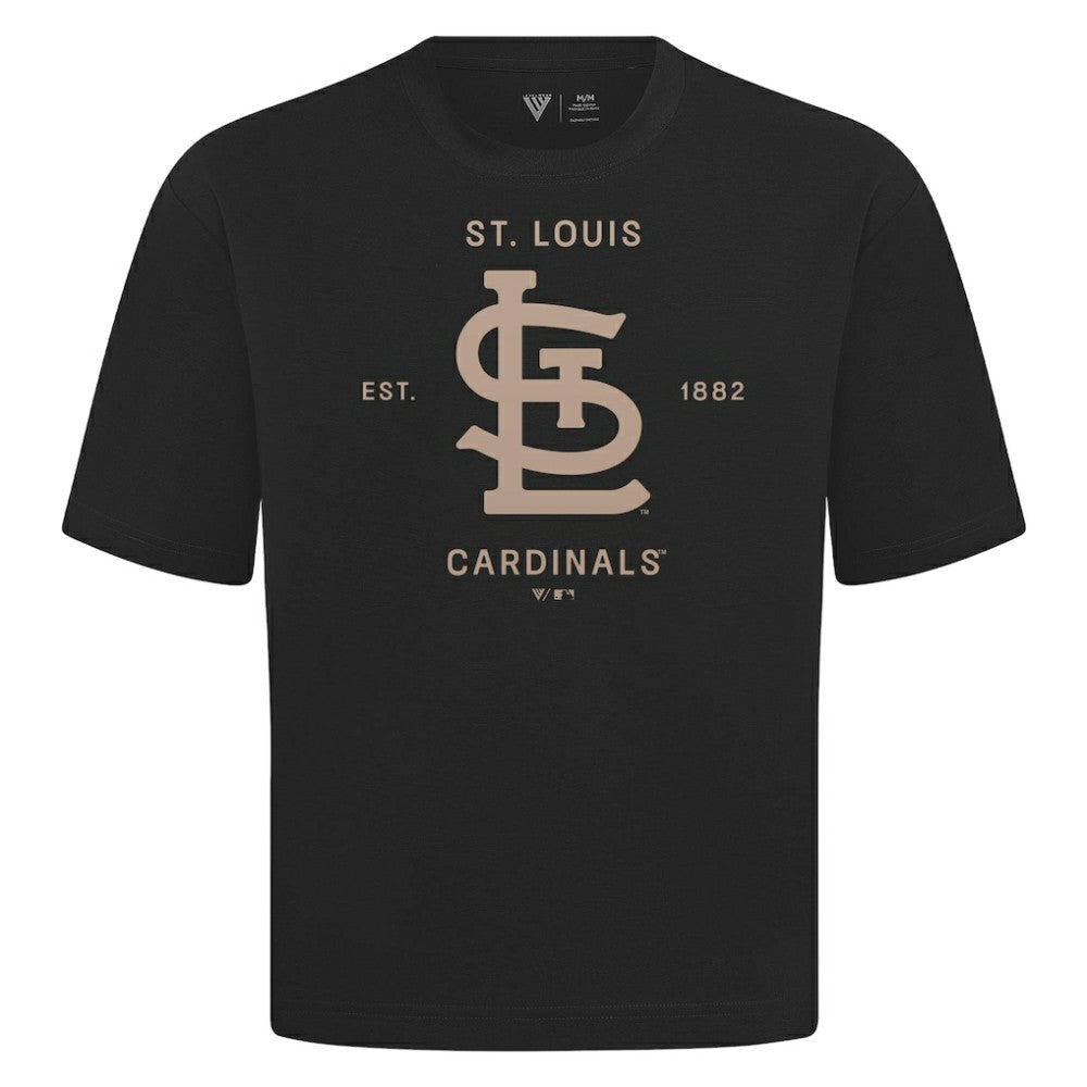 St. Louis Cardinals Levelwear Crossway Oversized Luxe Signature Knit T-Shirt Lifestyle