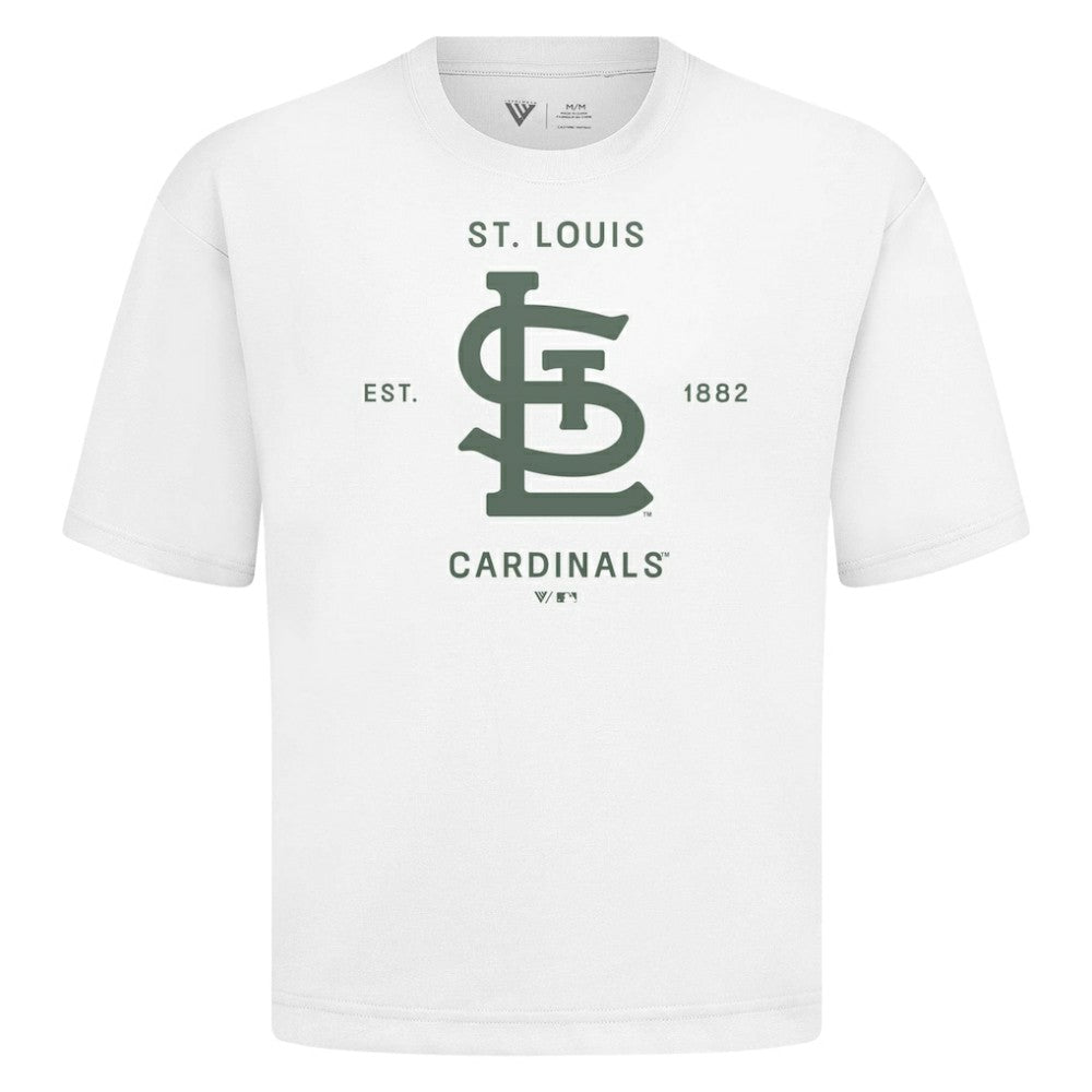 St. Louis Cardinals Levelwear Crossway Oversized Luxe Signature Knit T-Shirt Online