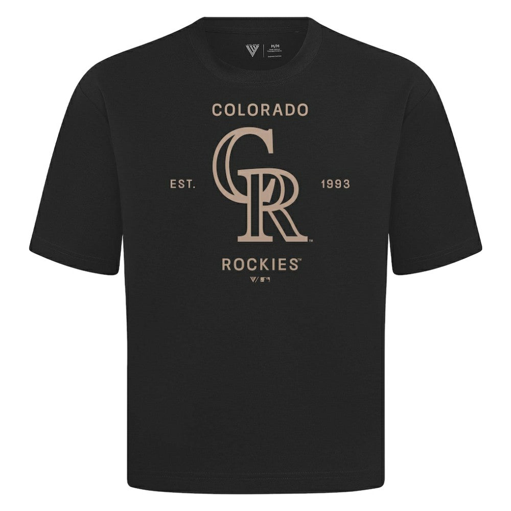 Colorado Rockies Levelwear Crossway Oversized Luxe Signature Knit T-Shirt discount