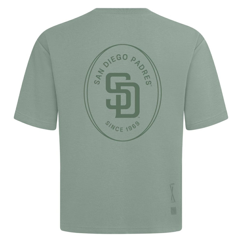 San Diego Padres Levelwear Signet Oversized Luxe Signature Knit T-Shirt Clearance