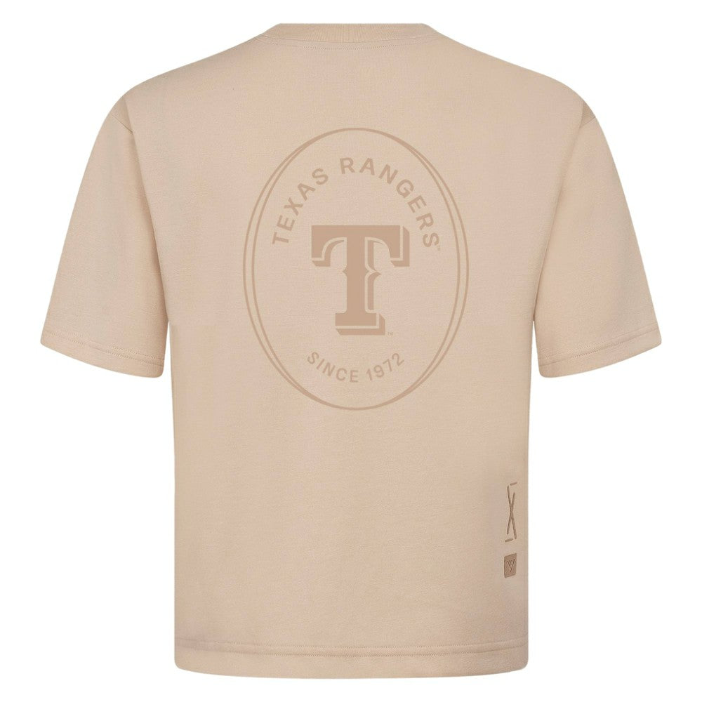 Texas Rangers Levelwear Signet Oversized Luxe Signature Knit T-Shirt Sale