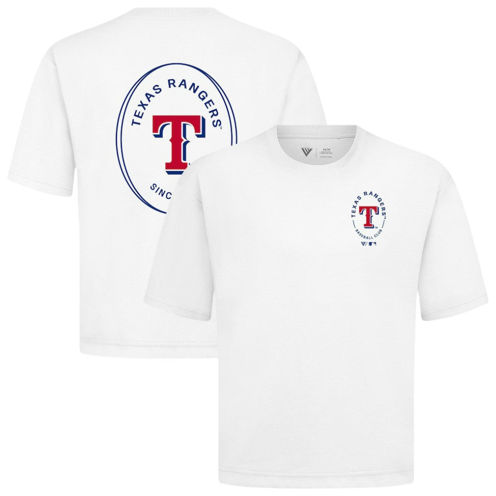 Texas Rangers Levelwear Signet Oversized Luxe Signature Knit T-Shirt Clearance