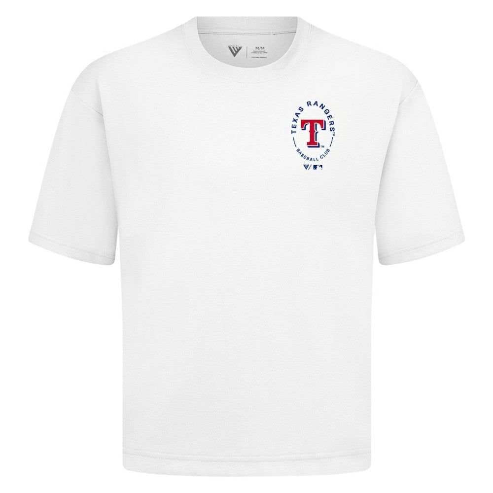 Texas Rangers Levelwear Signet Oversized Luxe Signature Knit T-Shirt Clearance