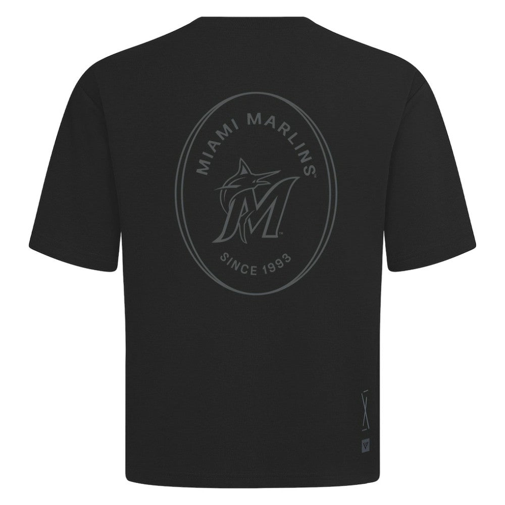Miami Marlins Levelwear Signet Oversized Luxe Signature Knit T-Shirt for sale