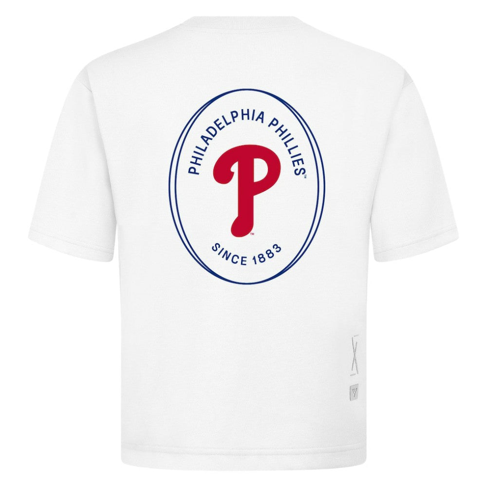 Philadelphia Phillies Levelwear Signet Oversized Luxe Signature Knit T-Shirt On Sale