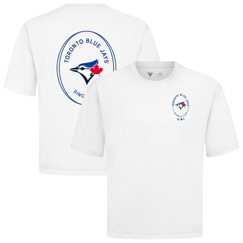 Toronto Blue Jays Levelwear Signet Oversized Luxe Signature Knit T-Shirt for sale