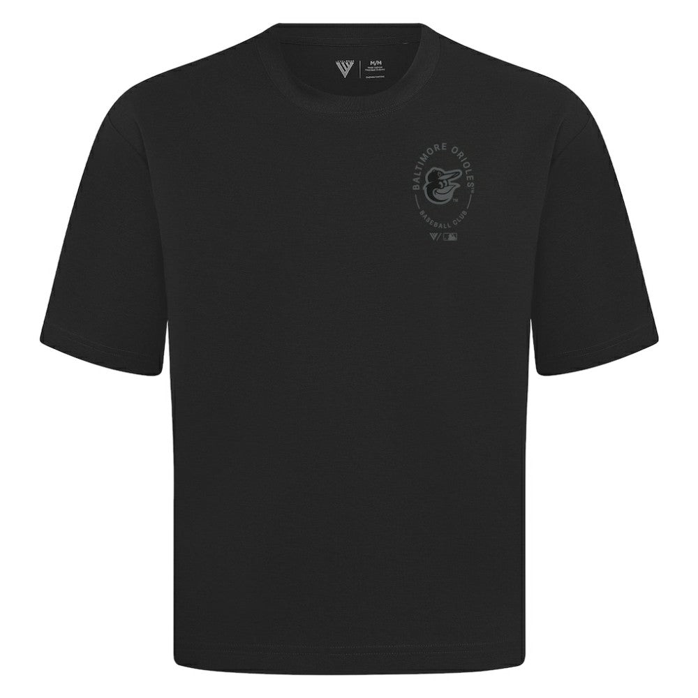 Baltimore Orioles Levelwear Signet Oversized Luxe Signature Knit T-Shirt Lifestyle