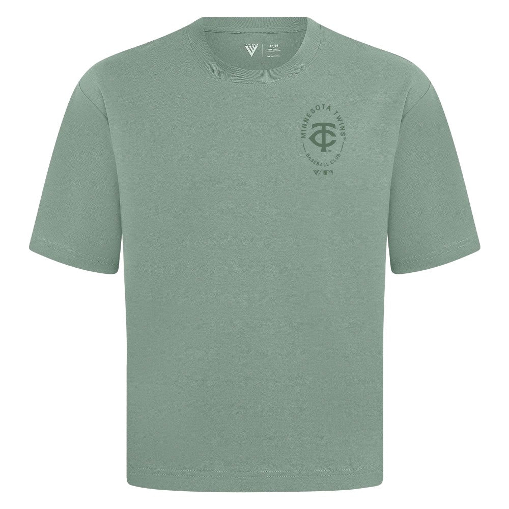 Minnesota Twins Levelwear Register Oversized Luxe Signature Knit T-Shirt for sale