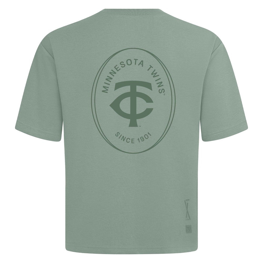 Minnesota Twins Levelwear Register Oversized Luxe Signature Knit T-Shirt for sale