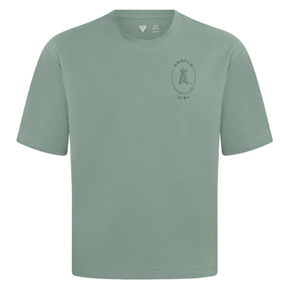 Los Angeles Angels Levelwear Register Oversized Luxe Signature Knit T-Shirt for sale