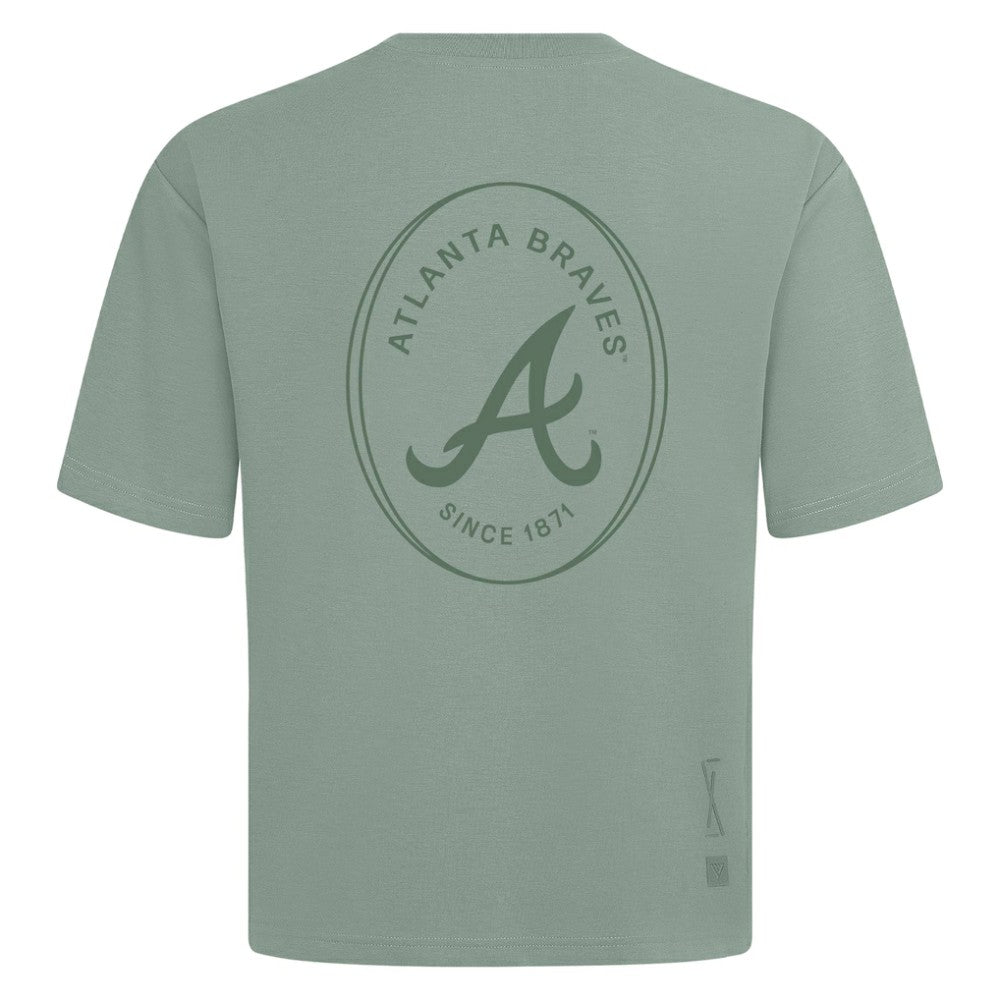 Atlanta Braves Levelwear Register Oversized Luxe Signature Knit T-Shirt Lifestyle