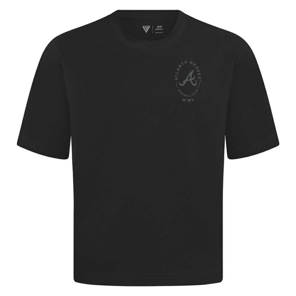 Atlanta Braves Levelwear Register Oversized Luxe Signature Knit T-Shirt discount