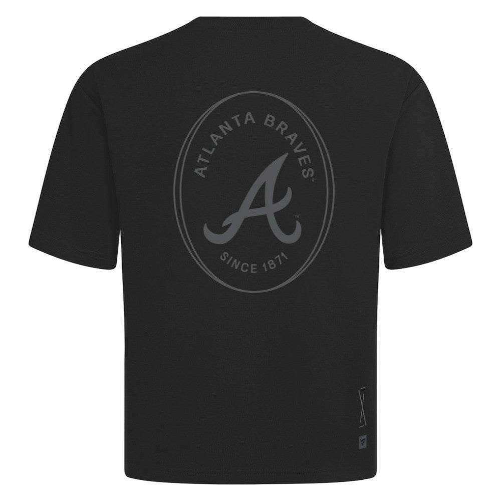 Atlanta Braves Levelwear Register Oversized Luxe Signature Knit T-Shirt discount