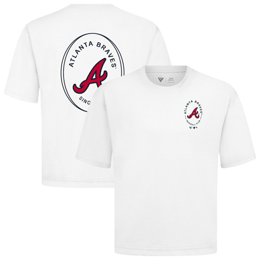 Atlanta Braves Levelwear Register Oversized Luxe Signature Knit T-Shirt Lifestyle