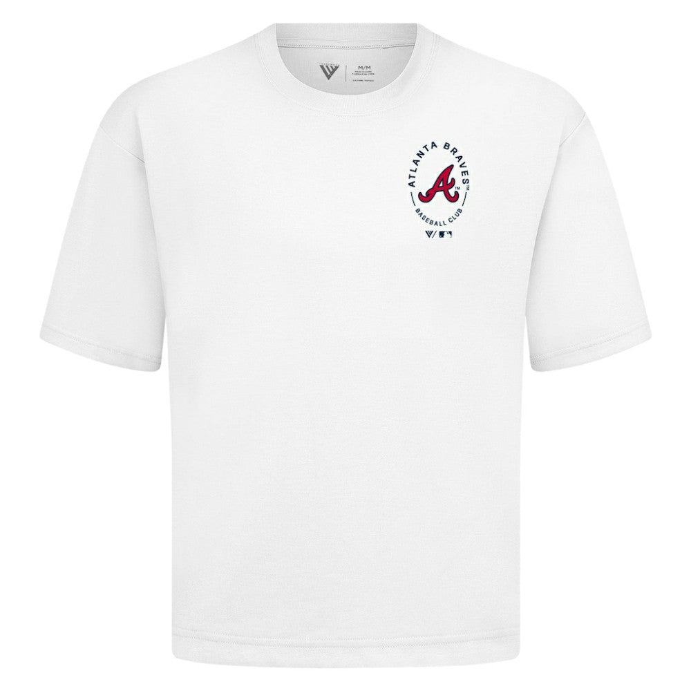 Atlanta Braves Levelwear Register Oversized Luxe Signature Knit T-Shirt Lifestyle
