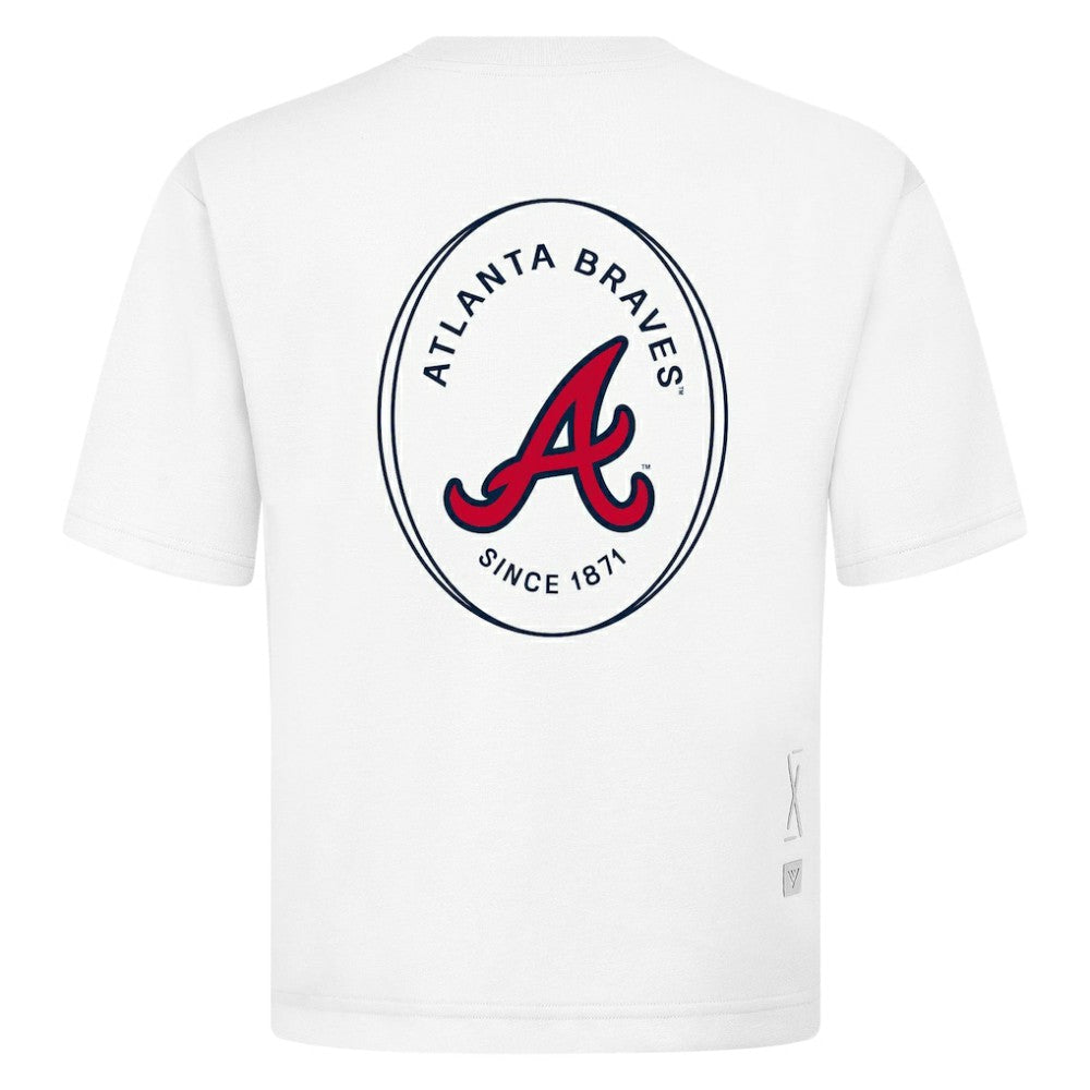 Atlanta Braves Levelwear Register Oversized Luxe Signature Knit T-Shirt Lifestyle