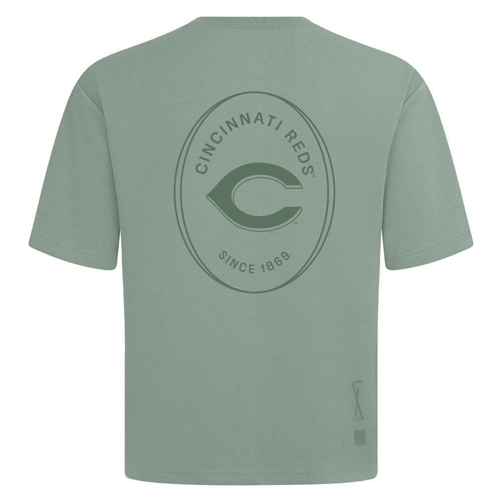 Cincinnati Reds Levelwear Register Oversized Luxe Signature Knit T-Shirt Clearance