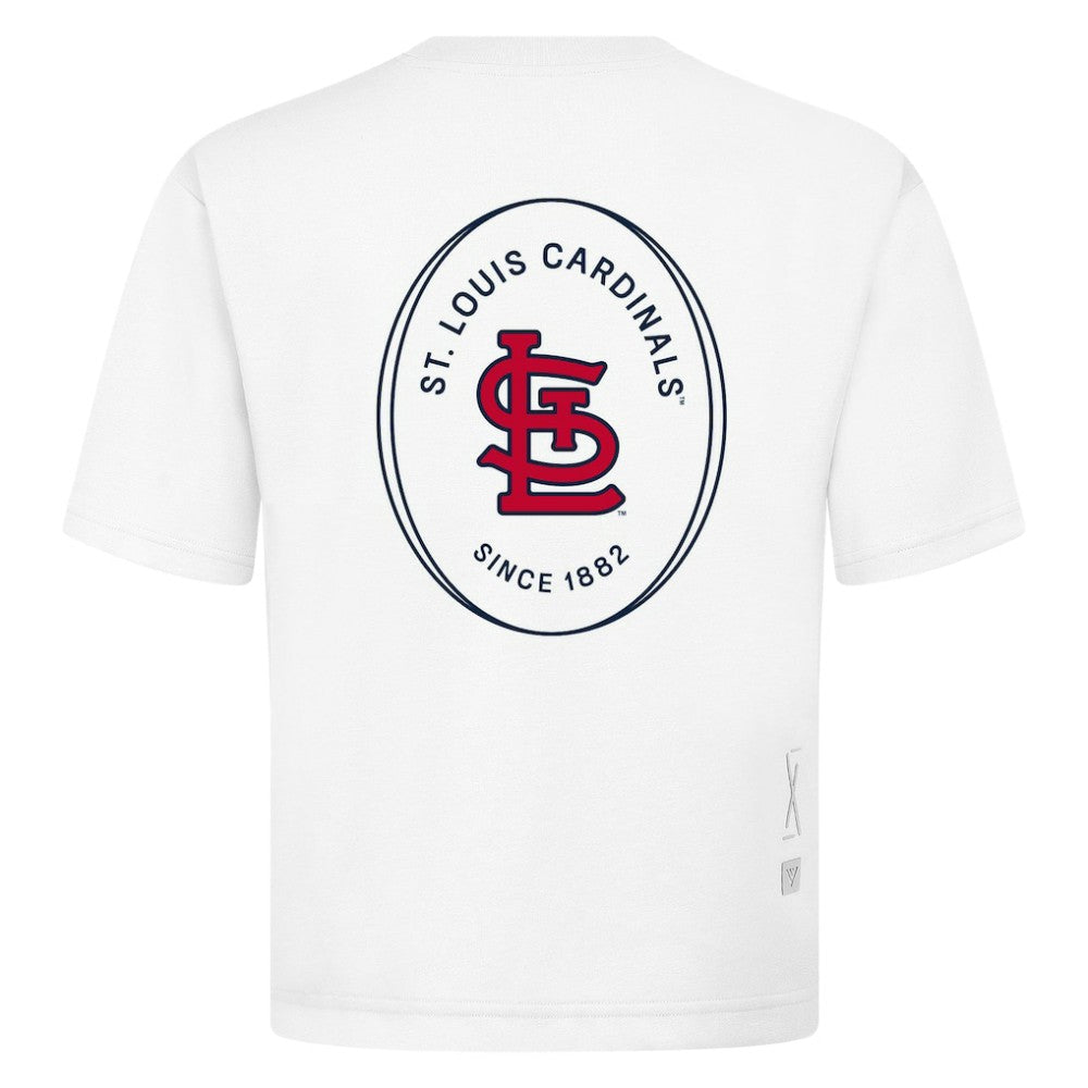 St. Louis Cardinals Levelwear Register Oversized Luxe Signature Knit T-Shirt Lifestyle