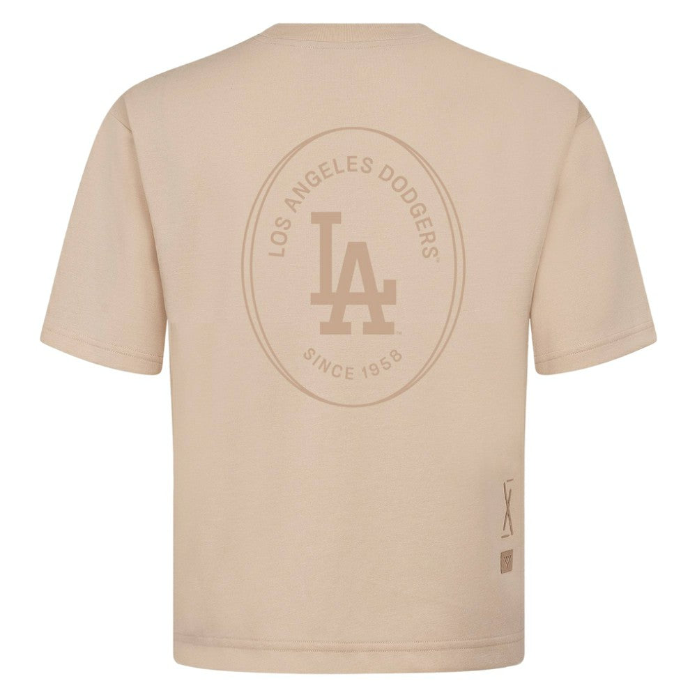 Los Angeles Dodgers Levelwear Register Oversized Luxe Signature Knit T-Shirt for sale