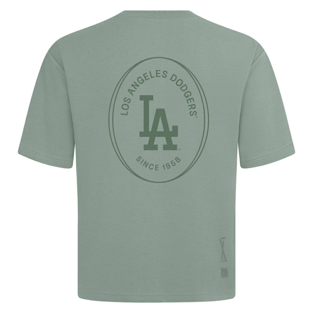 Los Angeles Dodgers Levelwear Register Oversized Luxe Signature Knit T-Shirt discount