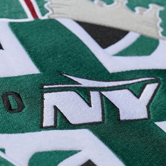 New York Jets Jets In London Throw It Back Fleece Sweatshirt Green - Mitchell & Ness