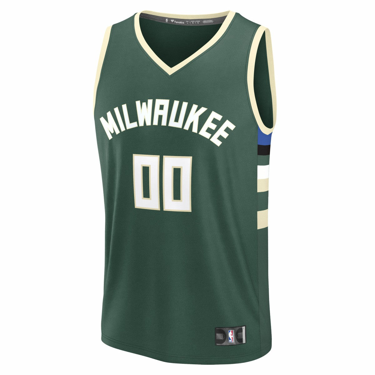 Fanatics - Milwaukee Bucks Youth Fast Break Custom Replica Jersey - Green - Icon Edition
