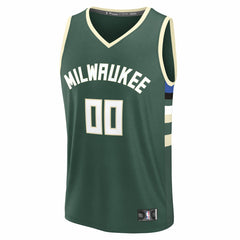 Fanatics - Milwaukee Bucks Youth Fast Break Custom Replica Jersey - Green - Icon Edition