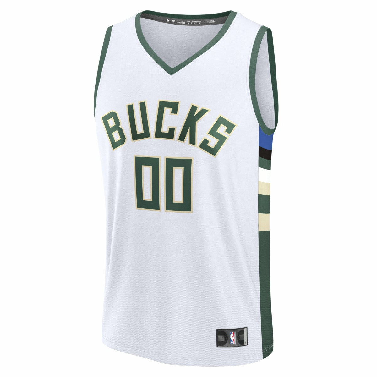 Fanatics - Milwaukee Bucks Fast Break Custom Jersey - Association Edition - White
