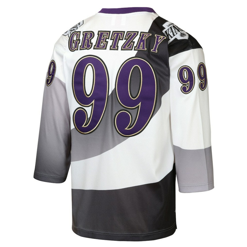 Wayne Gretzky Los Angeles Kings Mitchell & Ness Youth 1995/96 Power Play Throwback Alternate Player Jersey with Captain Patch - White | NHL Jerseys