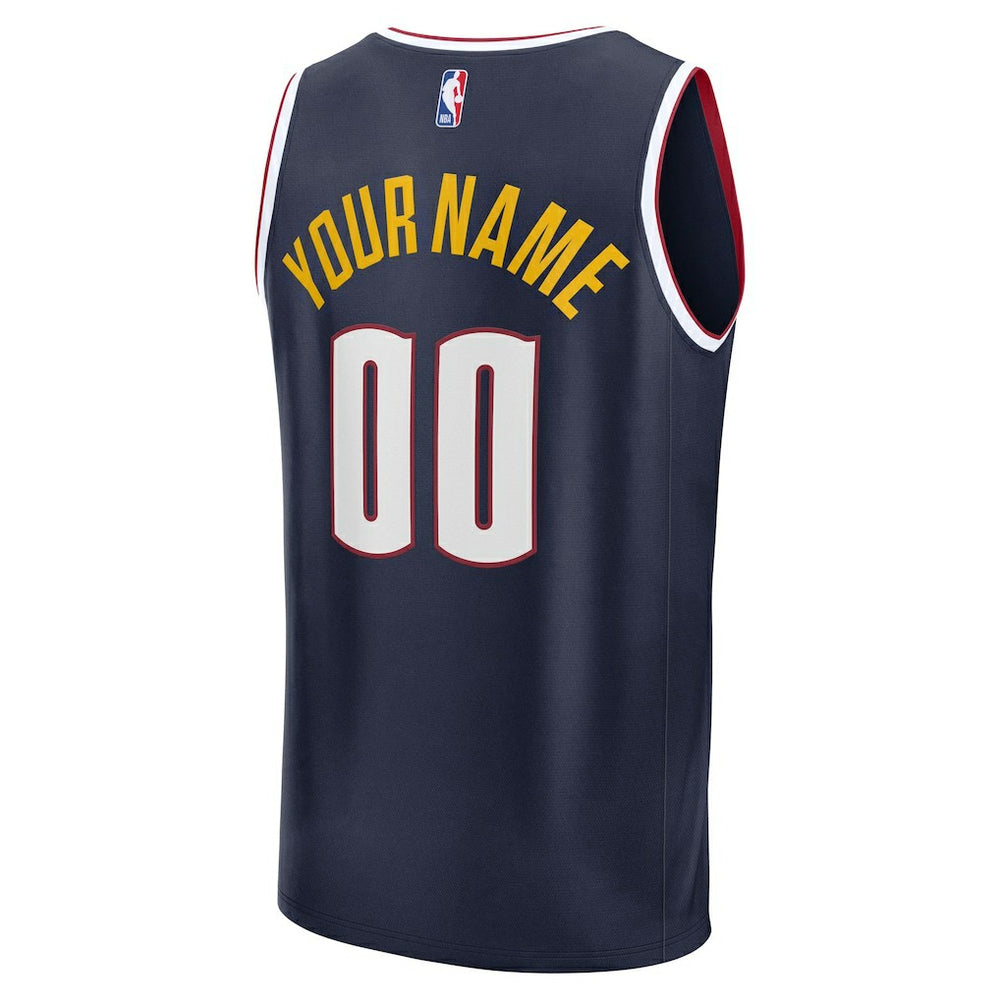 Fanatics - Denver Nuggets Youth Fast Break Custom Replica Jersey - Navy - Icon Edition