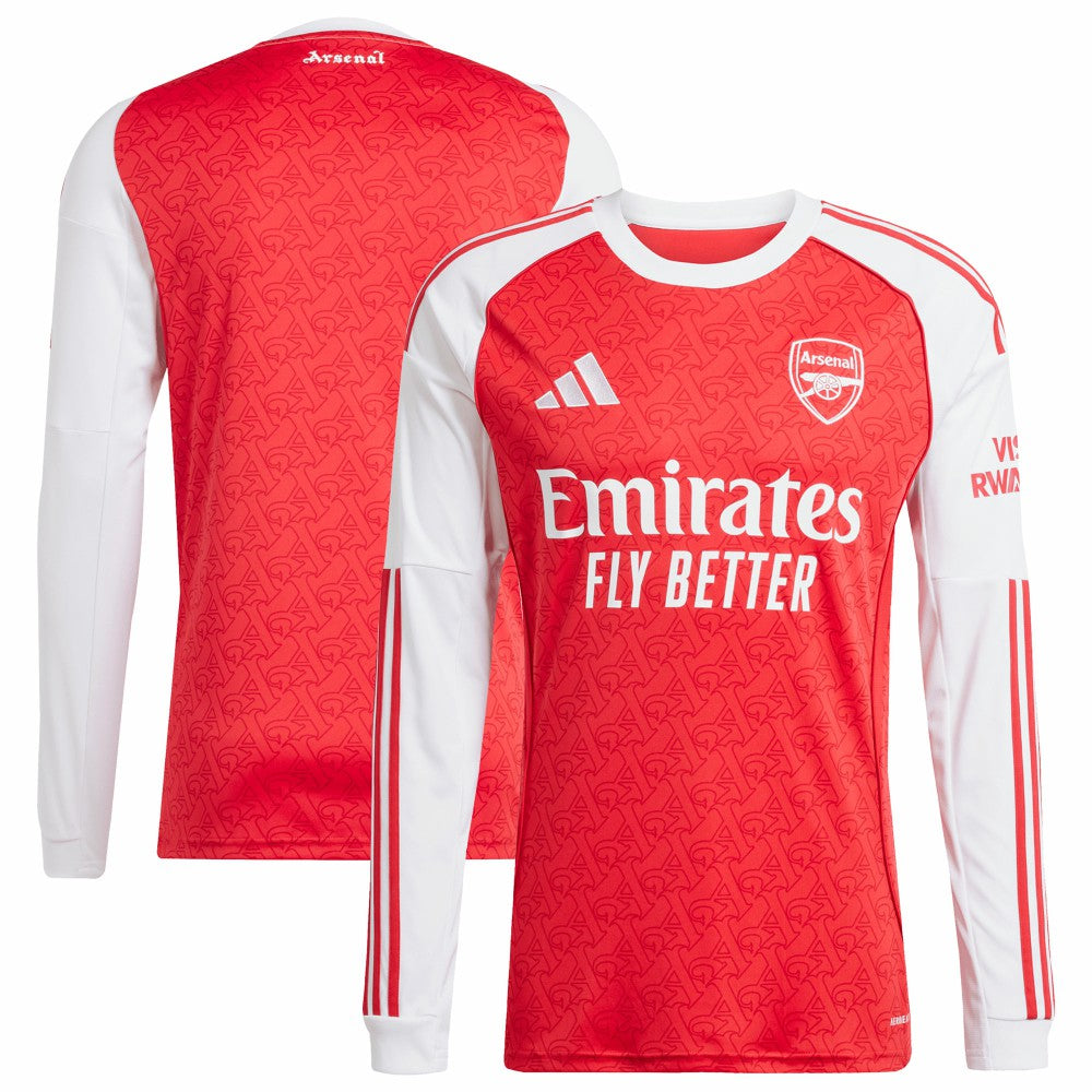 Adidas Arsenal 2025/26 Home Replica Long Sleeve Jerseys - Red
