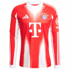 Adidas Bayern Munich 2025/26 Home Replica Long Sleeve Jerseys - Red