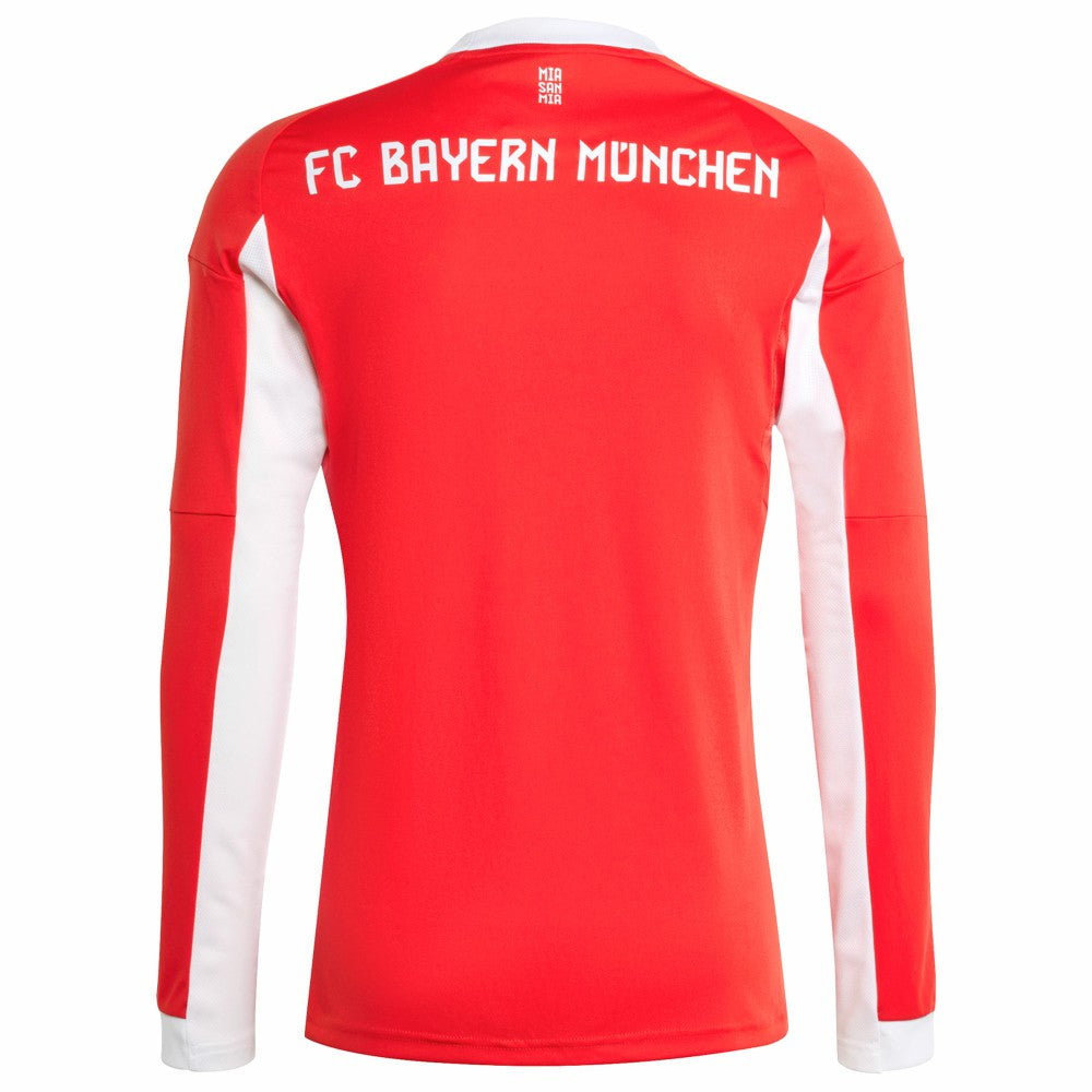 Adidas Bayern Munich 2025/26 Home Replica Long Sleeve Jerseys - Red