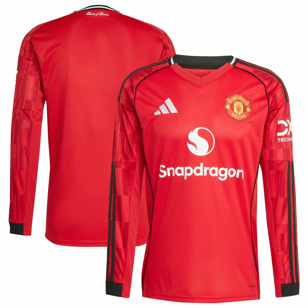 Adidas Manchester United Home 2025/26 Replica Long Sleeve Jerseys - Red