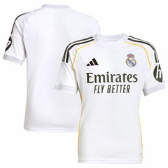 Adidas Real Madrid Youth 2025/26 Home Replica Jerseys - White