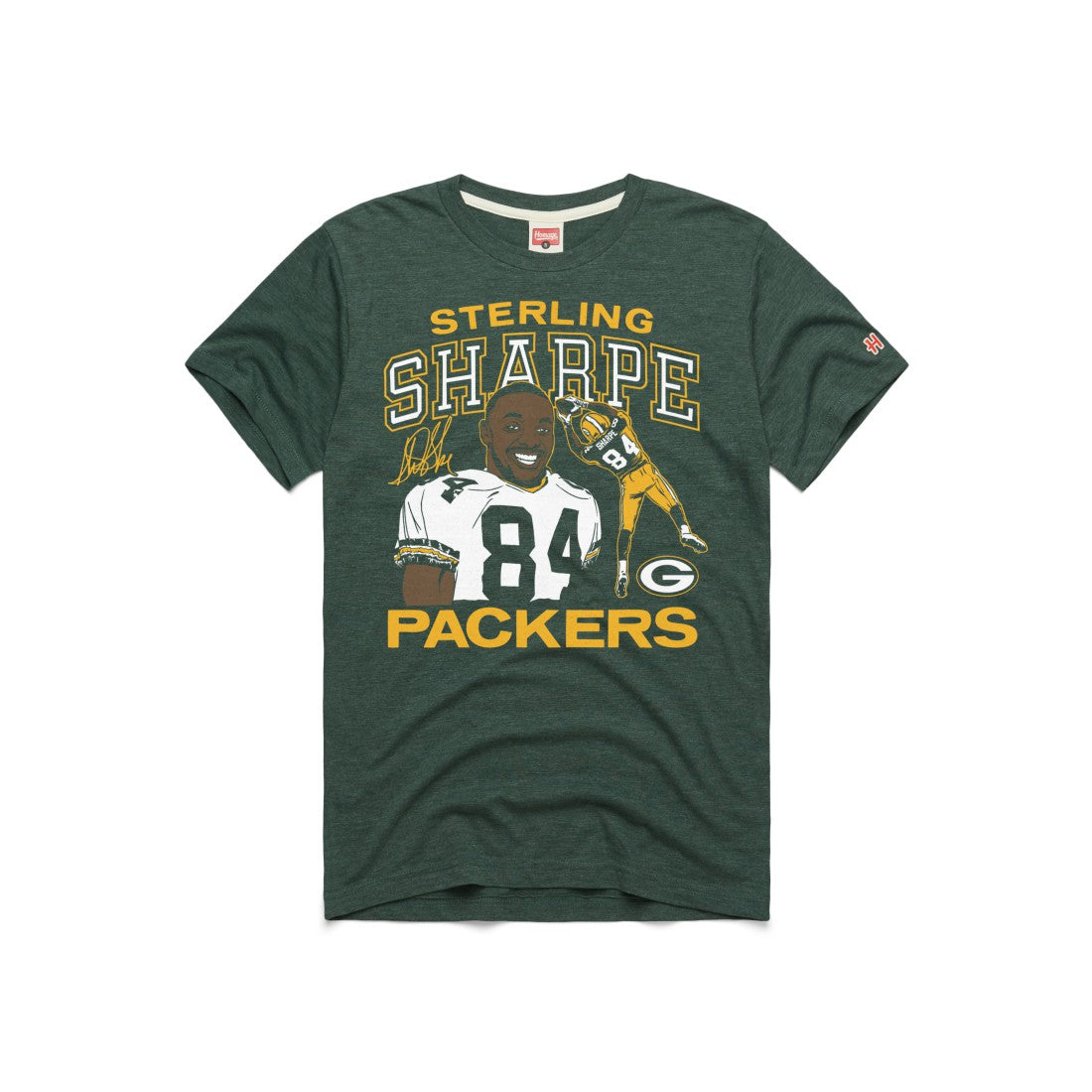Sterling Sharpe Green Bay Packers Homage Unisex HOF Player Graphic Tri-Blend T-Shirt Green - NFL