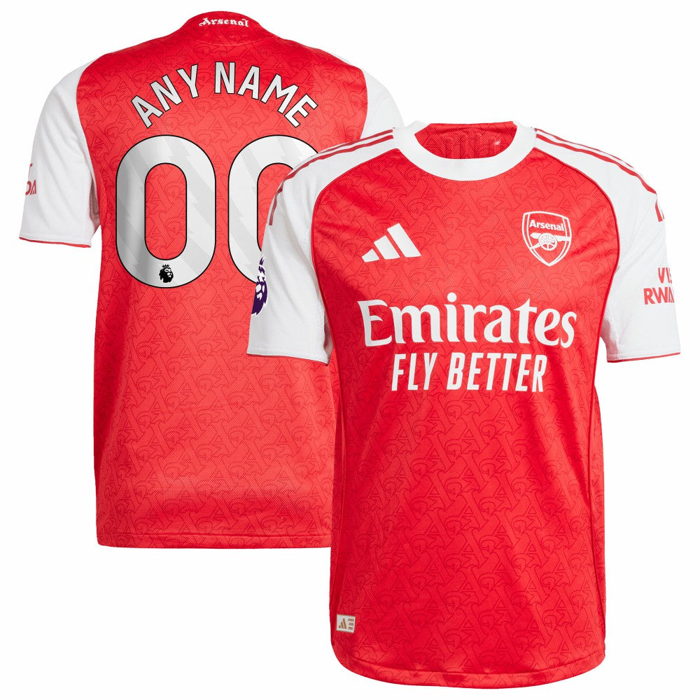 Adidas Arsenal 2025/26 Home Custom Jerseys - Red