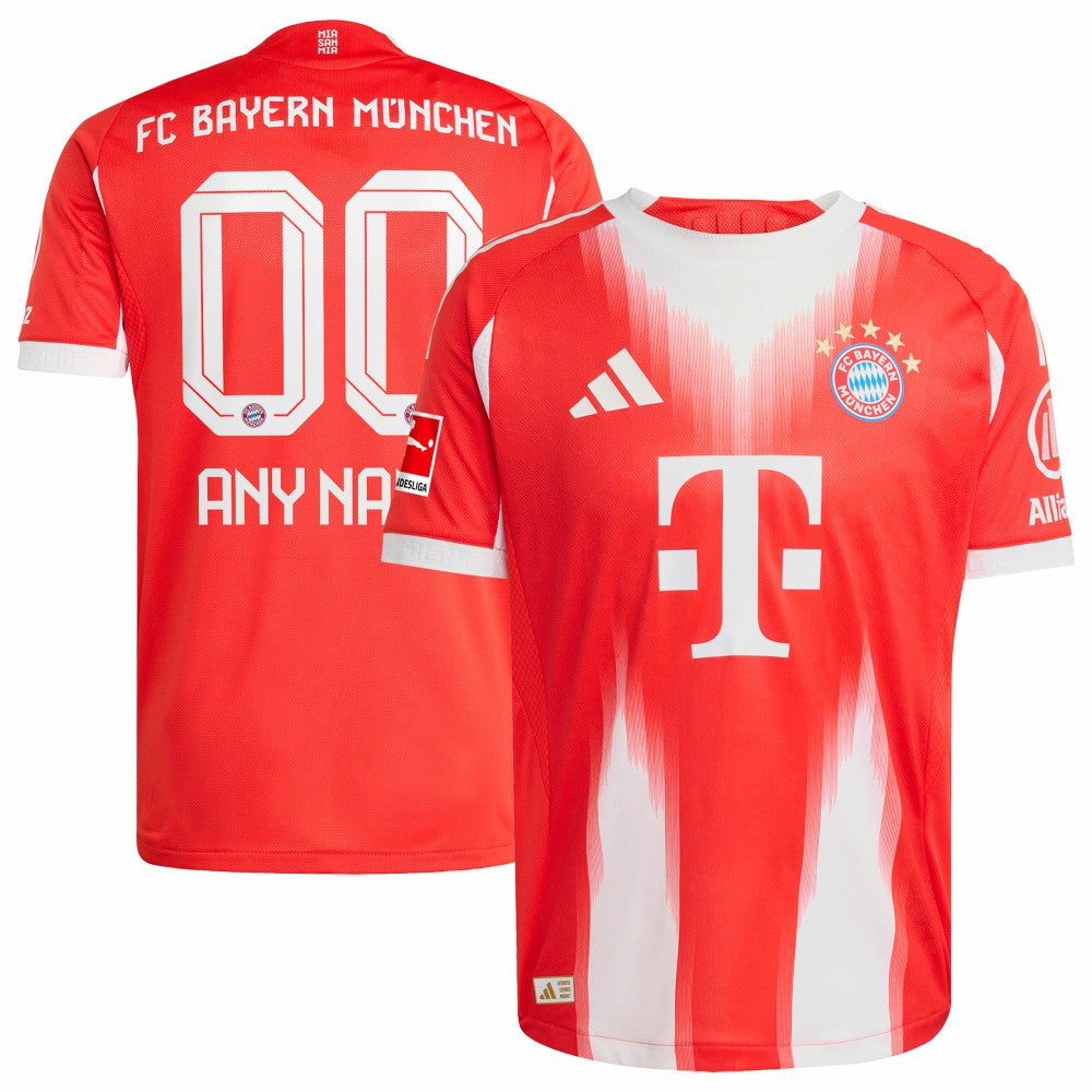 Adidas Bayern Munich 2025/26 Home Custom Jerseys - Red