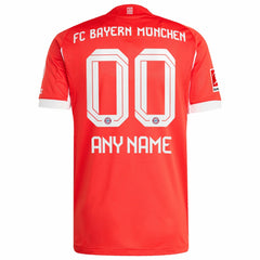 Adidas Bayern Munich 2025/26 Home Custom Jerseys - Red