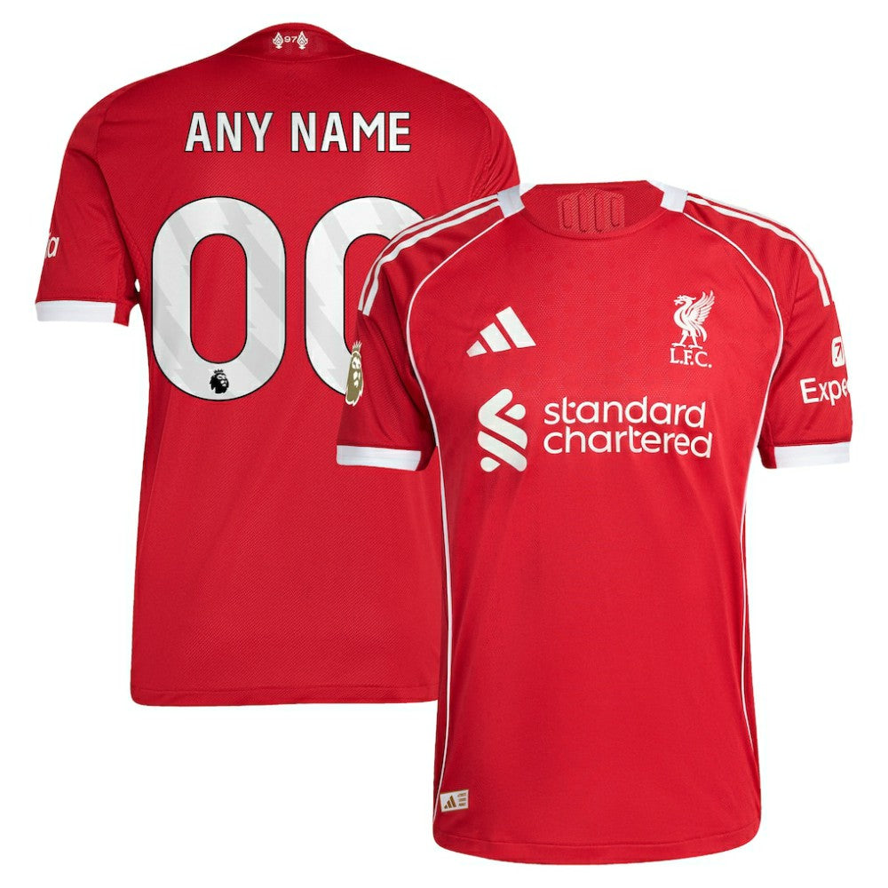 Adidas Liverpool 2025/26 Home Custom Jerseys - Red