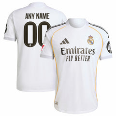 Adidas Real Madrid 2025/26 Home Custom Jerseys - White